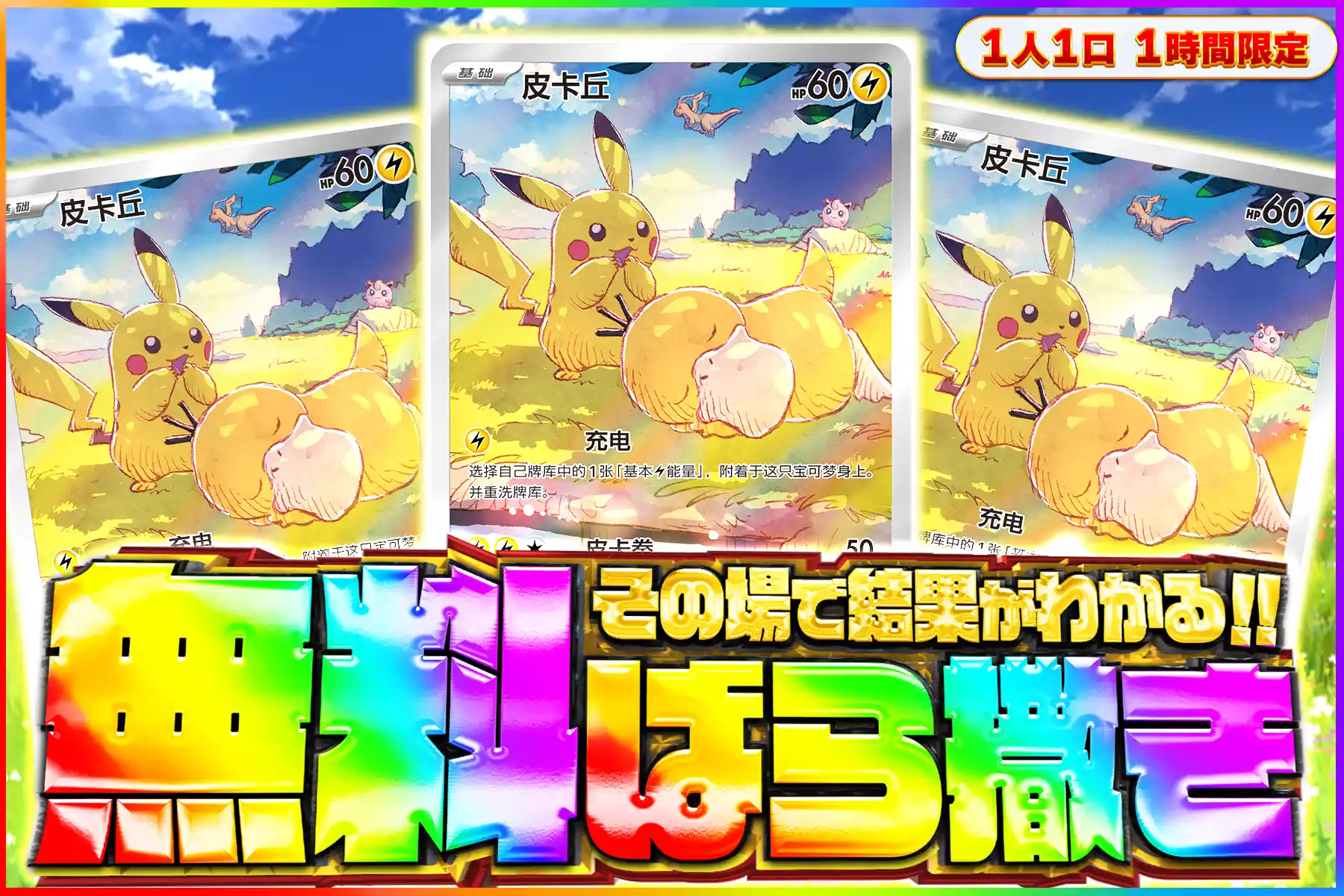 ピカチュウ(中国語版) PSA10無料ばら撒き