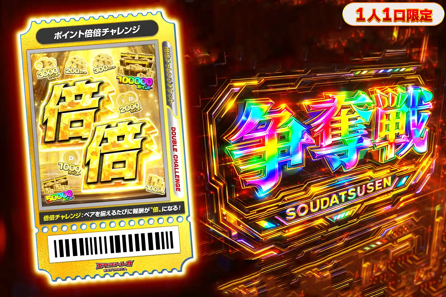 ポイント倍倍チャレンジぶち抜き