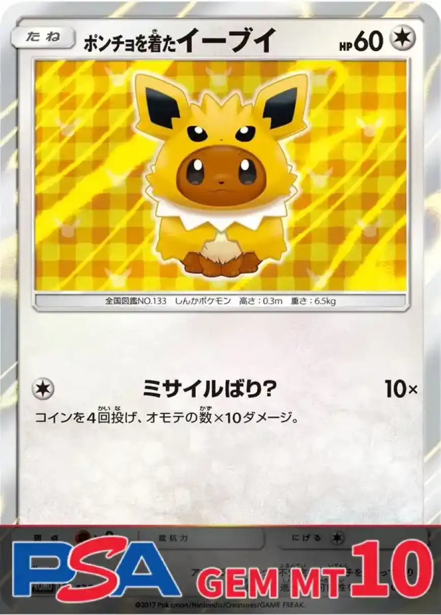 ポンチョを着たイーブイ(サンダース) PSA10